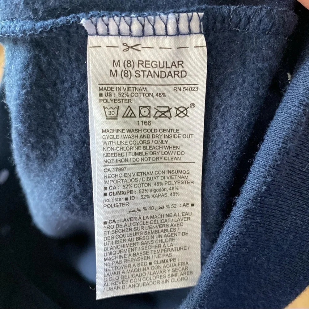 Old Navy Full Zip Sweatshirt Medium Girls Blue